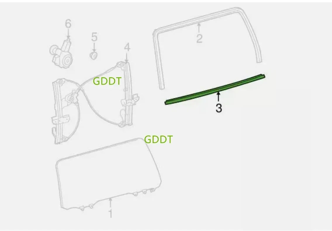 Picture 4: 1 Piece Rear Windows Rubber for Toyota 4Runner 68290-35031 2003-2008 Tail Glass Protector Weatherstrip Seal Laminate Outside