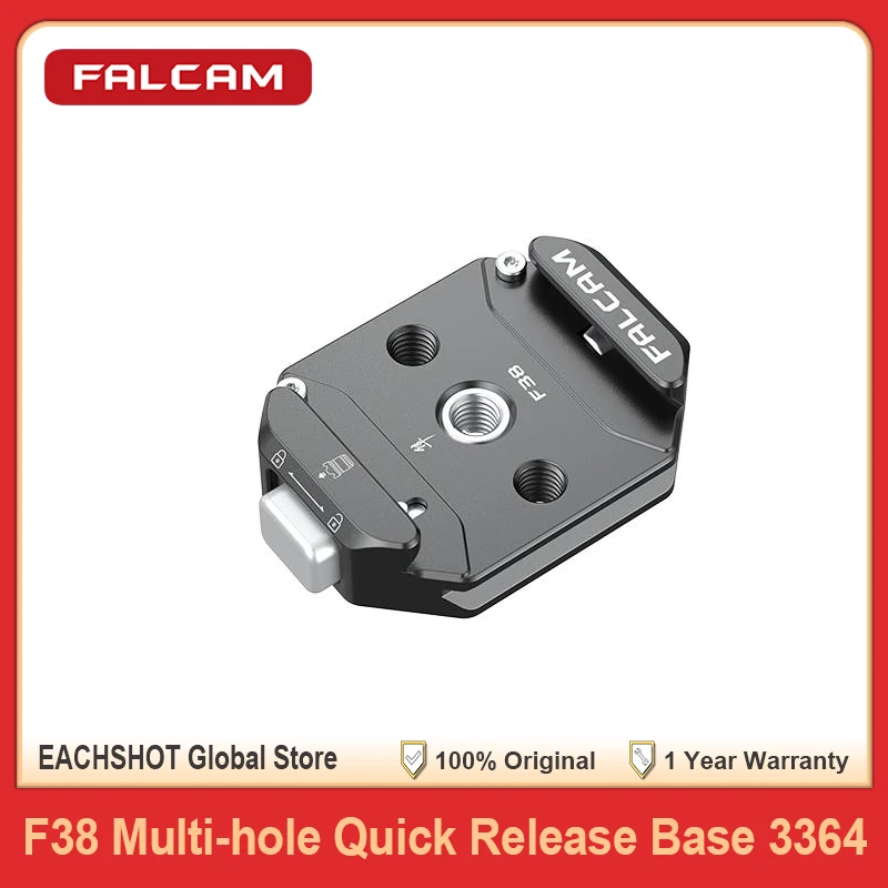 FALCAM F38 Base de liberación rápida multiagujero Base de sistema de liberación rápida con rosca de tornillo de 1/4 "3/8" para cámara estabilizadora de trípode