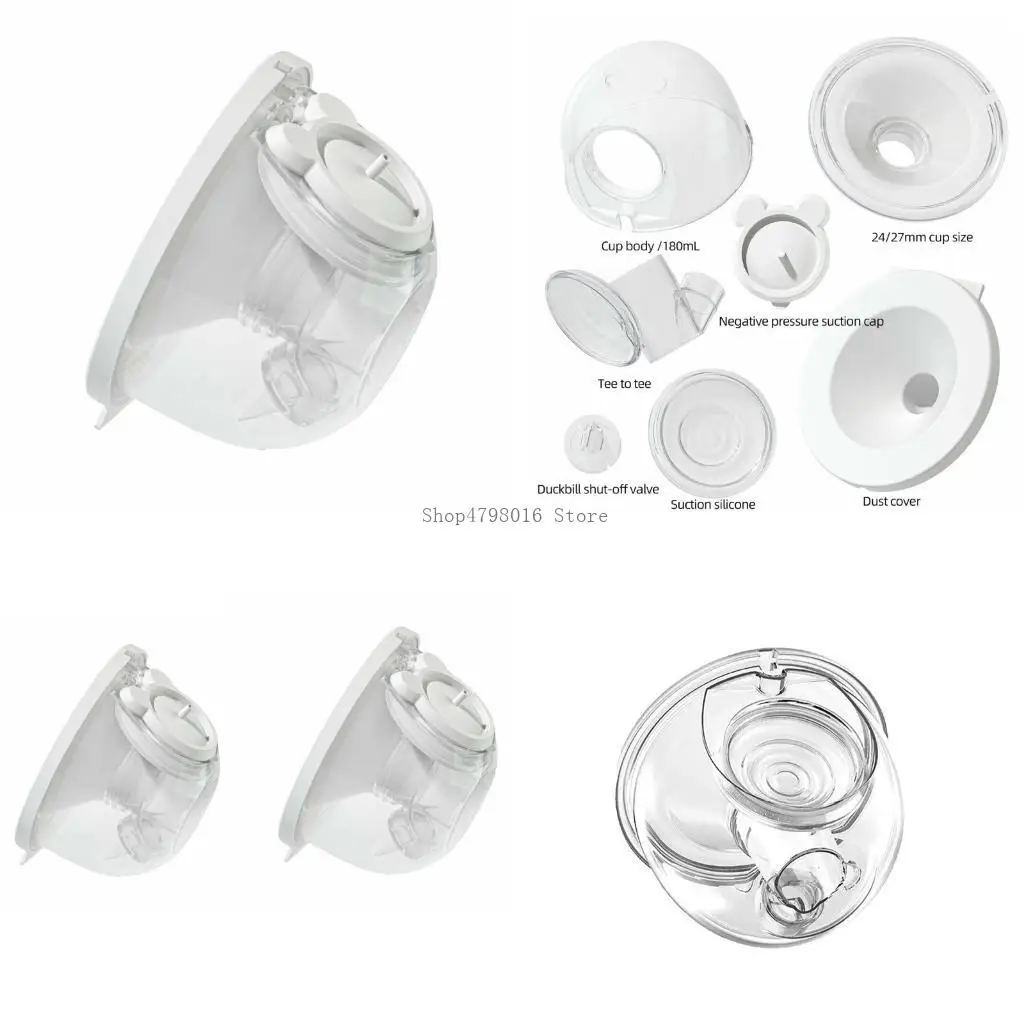 1 Set Attachment Including Dust Cover 24mm/27mm Flange Insert for S9 S12 Electric Breast Pumps Component Part