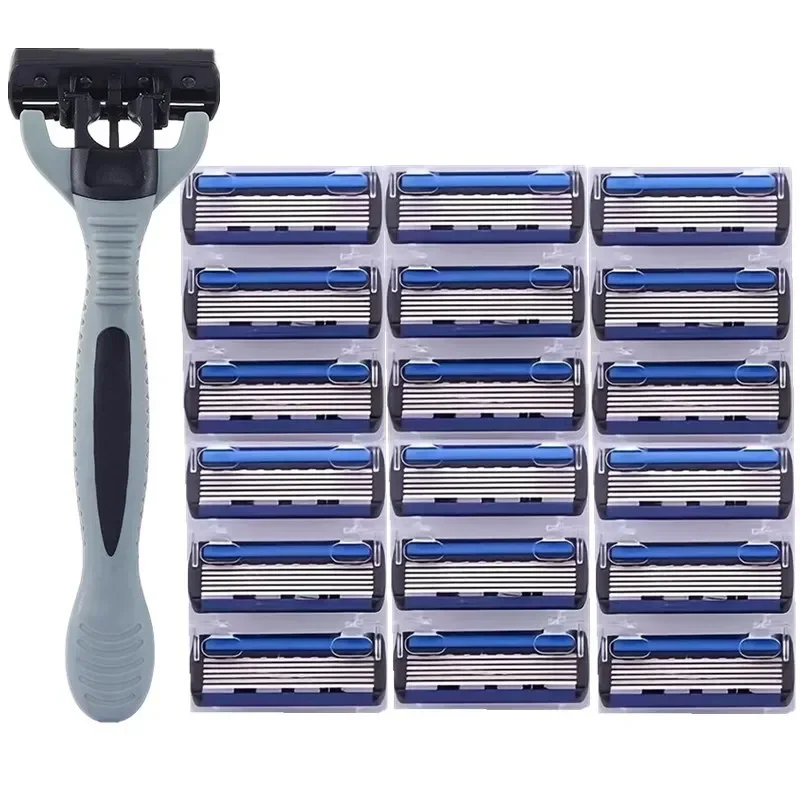 Shaving Razor 6-layer Blade Razors for Shaving Men&Womens Hair Removal 36 Shaving Blades Manual Shaver Safety Razor