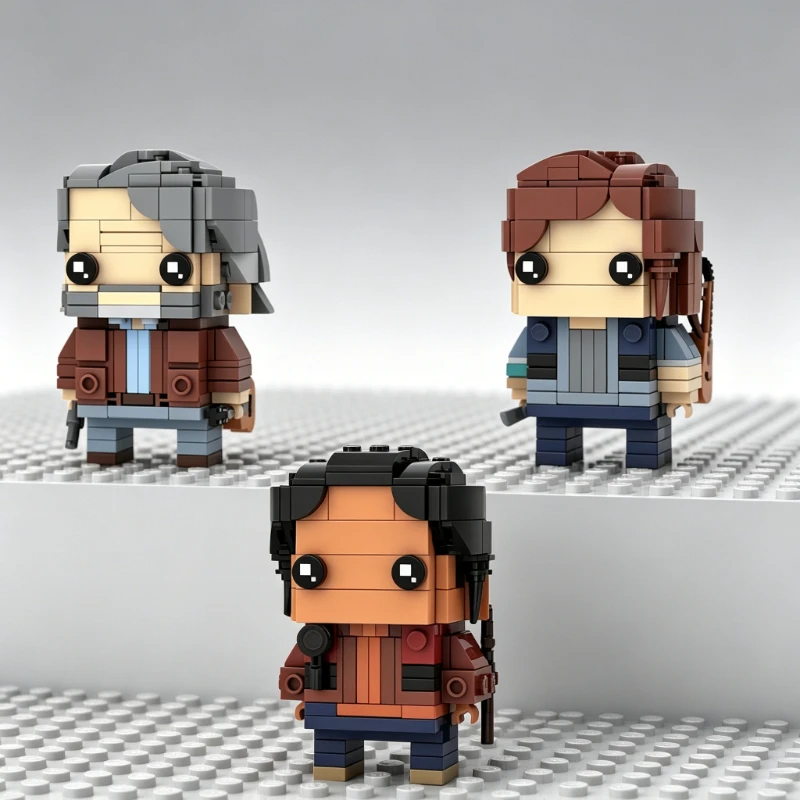 

Cool Post-Apocalyptic Survivor Cubic Figure MOC Brick Kit Wasteland Survival Character Model Stylish Tabletop Decor Present Toy