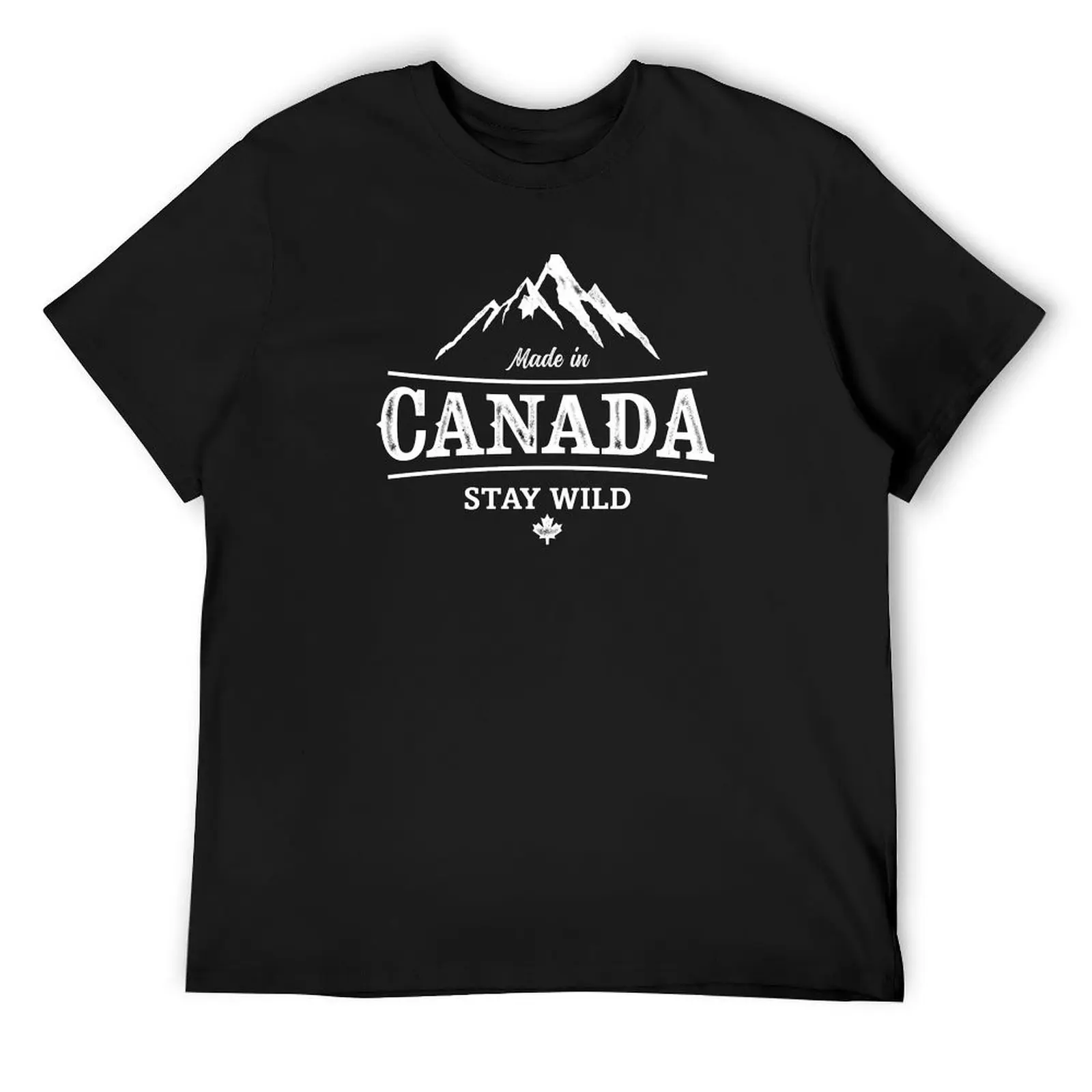 MADE IN CANADA STAY WILD STAMPED VINTAGE, BY SUBGIRL T-Shirt vintage clothes anime figures mens white t shirts