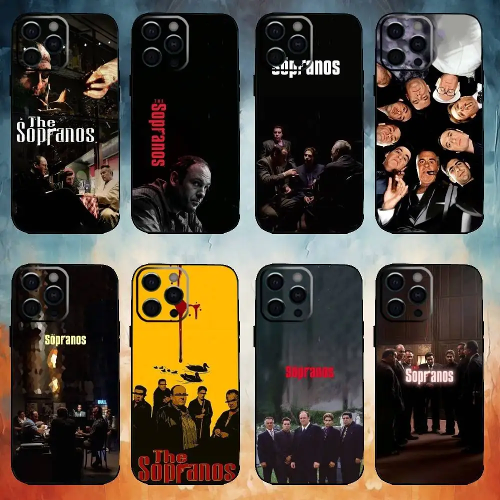 

The S-Sopranos TV Tony Soprano Phone Case For iPhone17,16,15,14,13,12,11 Plus,Pro Max Soft Black Cover