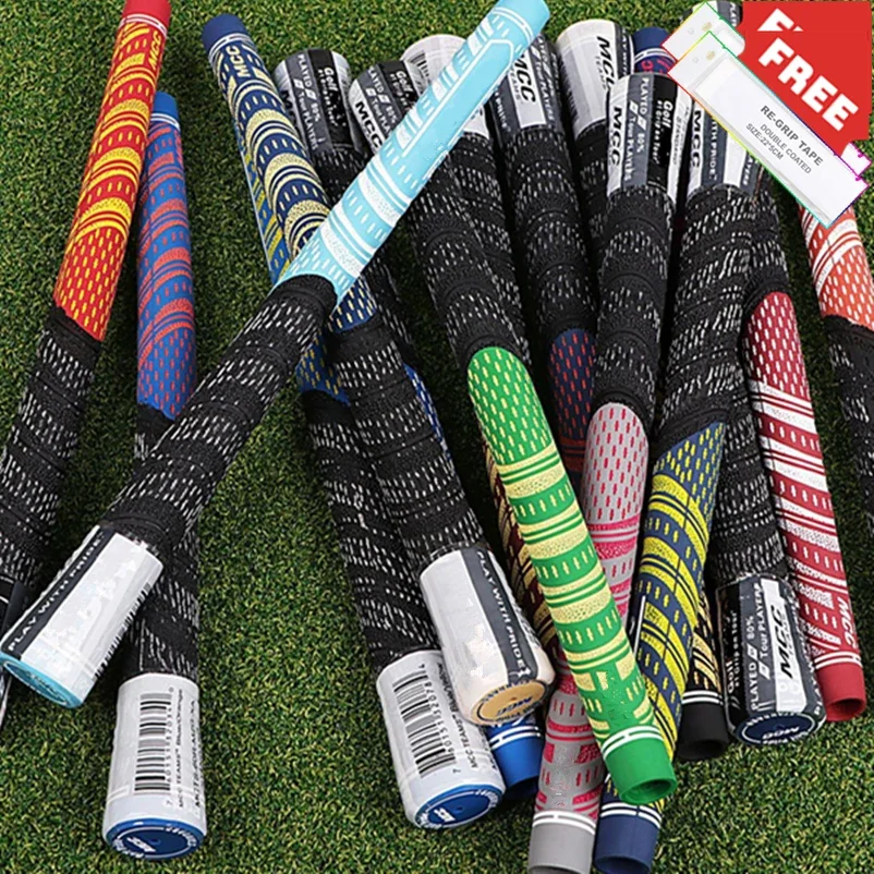 Cotton yarn Putter Golf Grip Standard Wrap Mc TEAMS Rubber Cotton Yarn Golf Club Grip Men Iron Wood Grip Kit Universal 10ps Tape