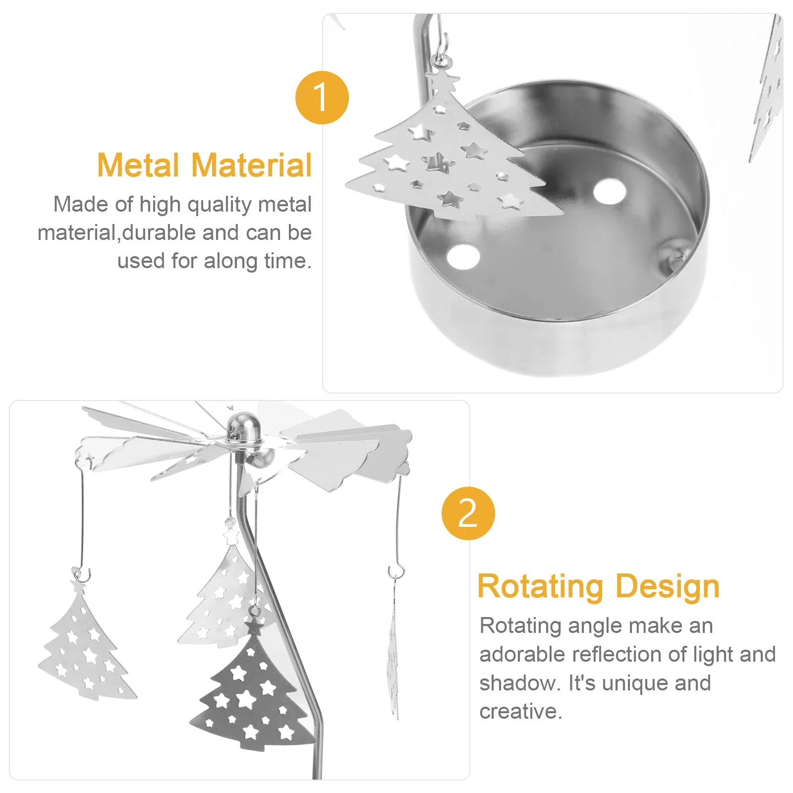 3 قطعة حامل شموع معدني دوار ندفة الثلج تصميم ديكور المنزل الدورية حامل مصباح الشاي عيد الميلاد الجدول محور