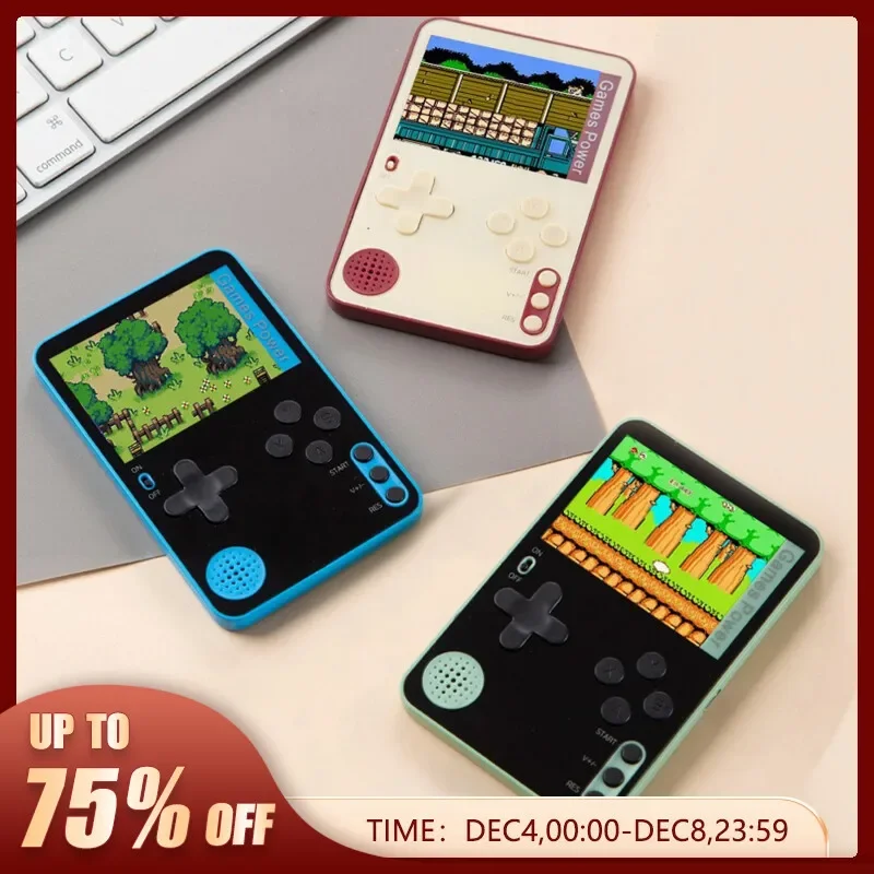 K10 Thin Handheld Game Console 2.4 Inch Screen Portable Magnetic Phone Case Children Retro Classic Game Toy Kids Christmas Gift