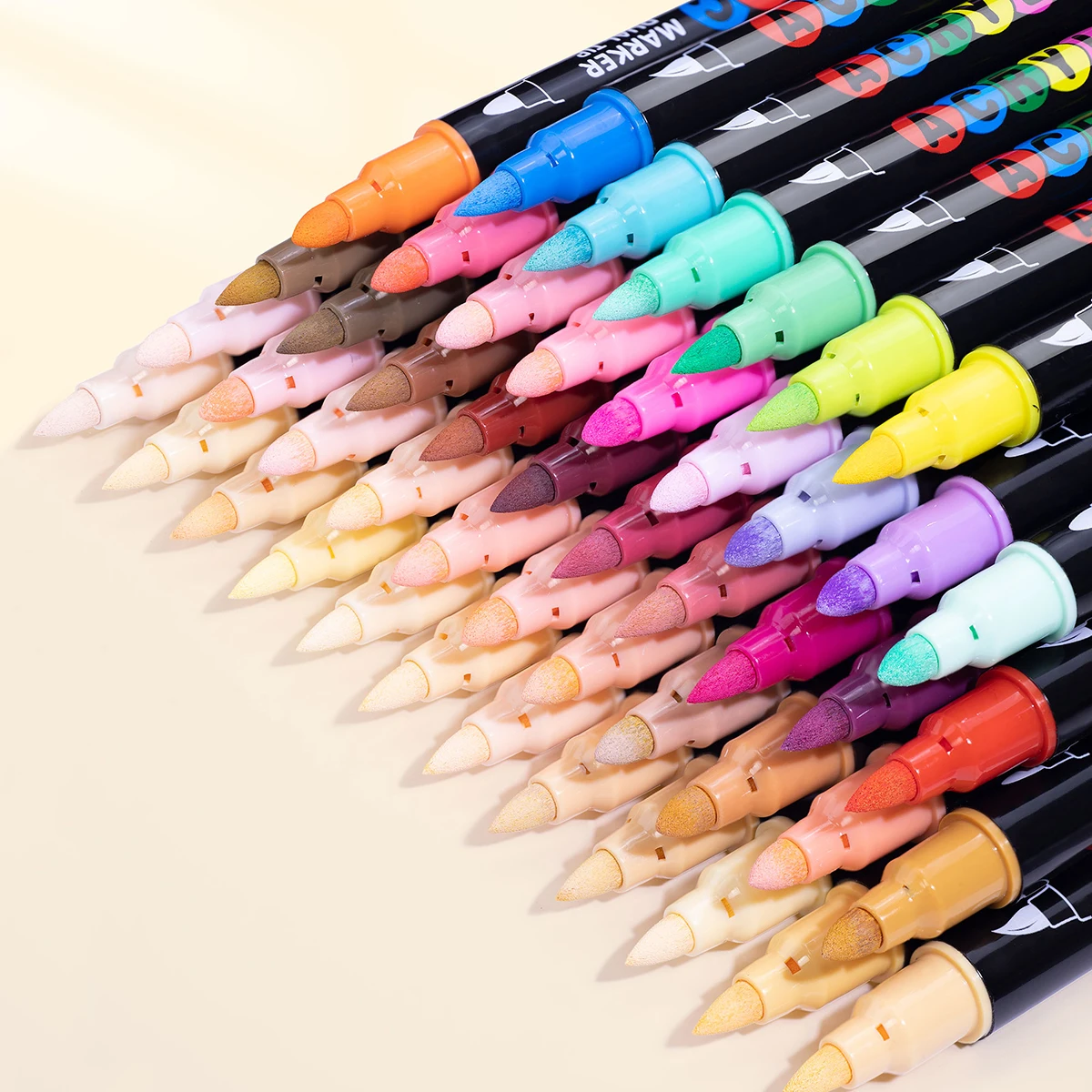 24/48 色/ボックス肌のトーンダブルヘッドアクリルマーカーペン DIY 絵画落書き、マーキング、ファッション絵画画材