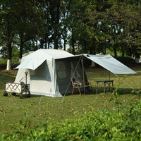 YYHC-Portable Large Space Folding Family Tent 5-8 Person Luxury Double Layers Waterproof Folding Two Rooms Outdoor Camping Tents