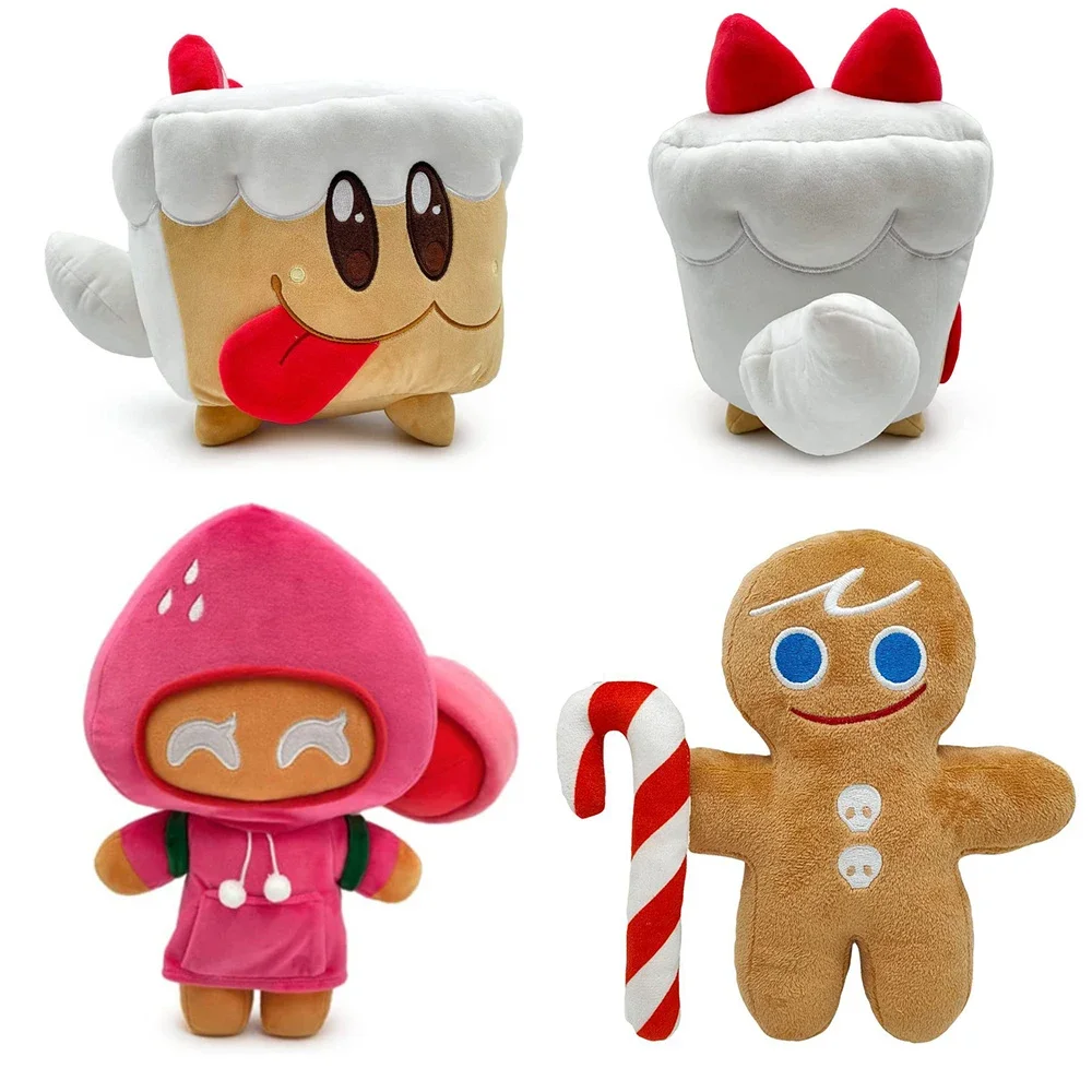 

Cookie Run Kingdom Cake Dog Cute Gingerbread Man Plush Toy Appease Doll Strawberry girl Plushie Toy Children's Birthday Gift