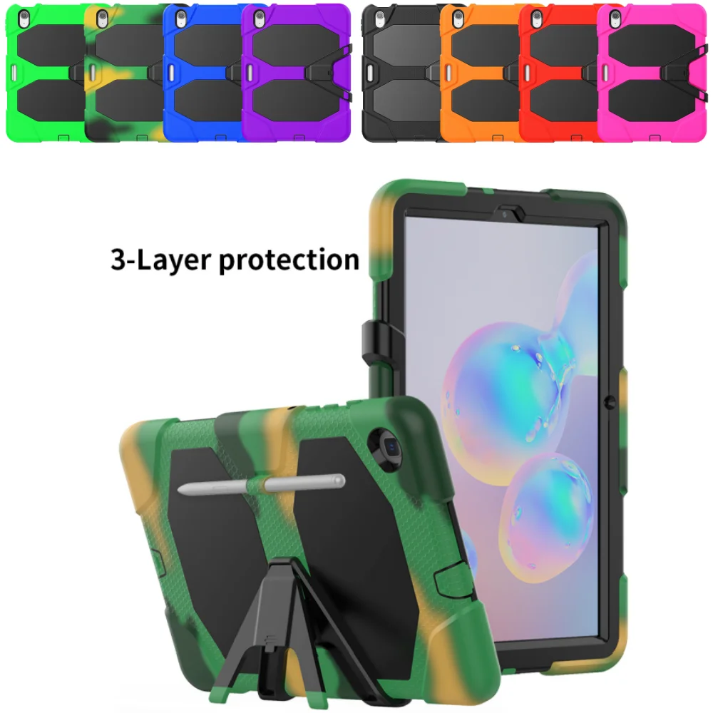 Case for Samsung Galaxy Tab S6 10.4 inch 2024 2022 2020 Triple layers Combo Defender with Screen Protector Remove Stand on Back