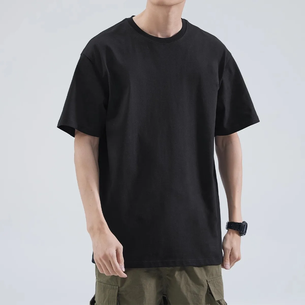 Polo Shirts White Male with Collar Tee Alphabet Tops Skinny Mens T-shirt Casual Cheap Clothes Short Quarter Sleeve Basic Fashion