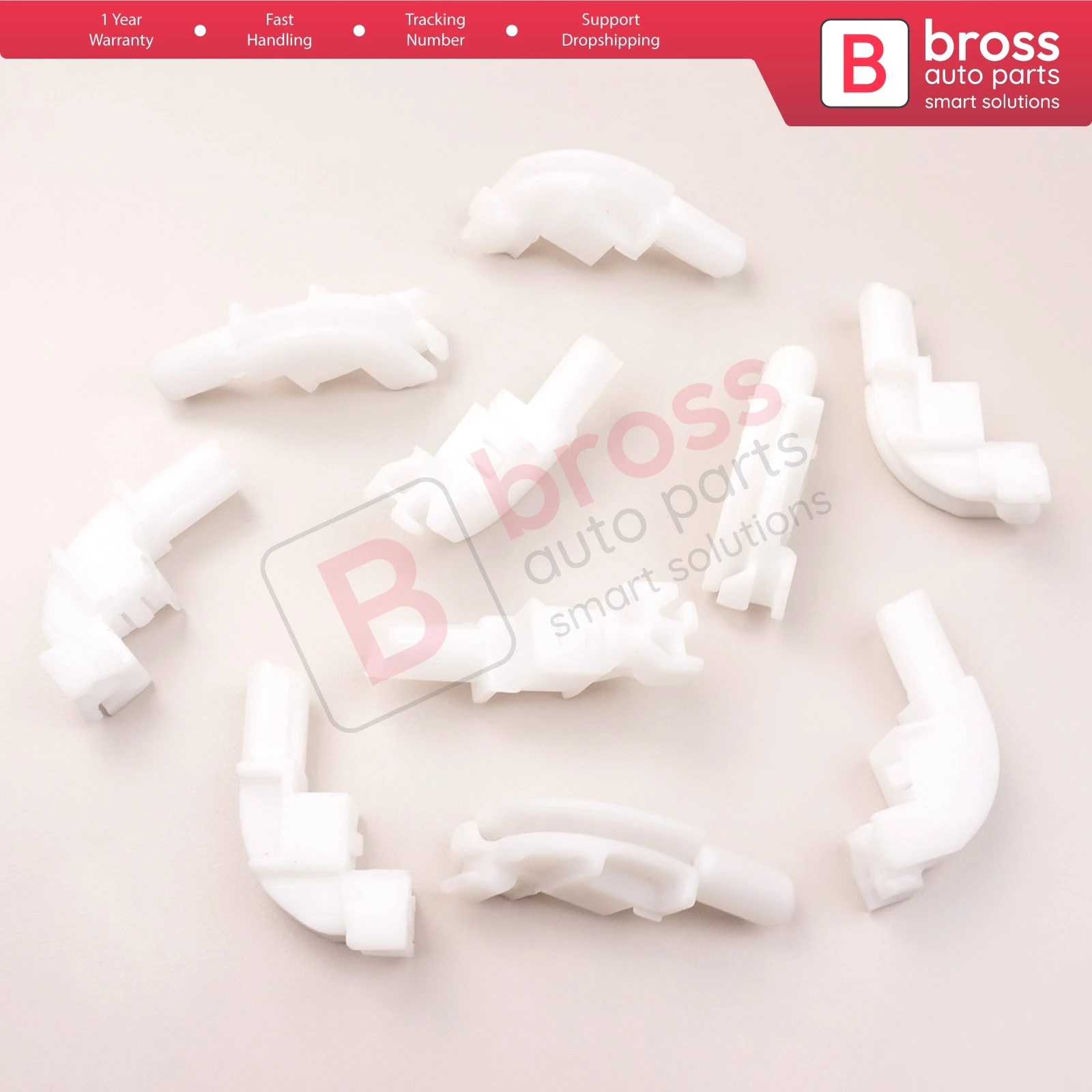 Bross Auto Parts BCP042 10 Pieces Cable End Rope Dowel for Window Regulator Winder Mechanism Type BCP042 Fast Handling