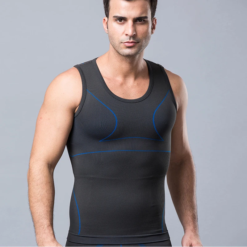 Men Corset Slimming Chest Shaper Compression Body Sleamless Tops