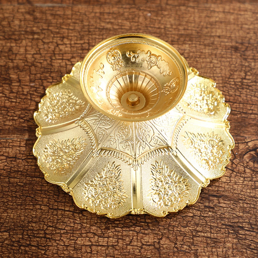 

Bright Gold Fruit Dish Decorative Snack Tray Metal Candy Plate for Banquets Hotel Tableware Gifts Fruit Plate