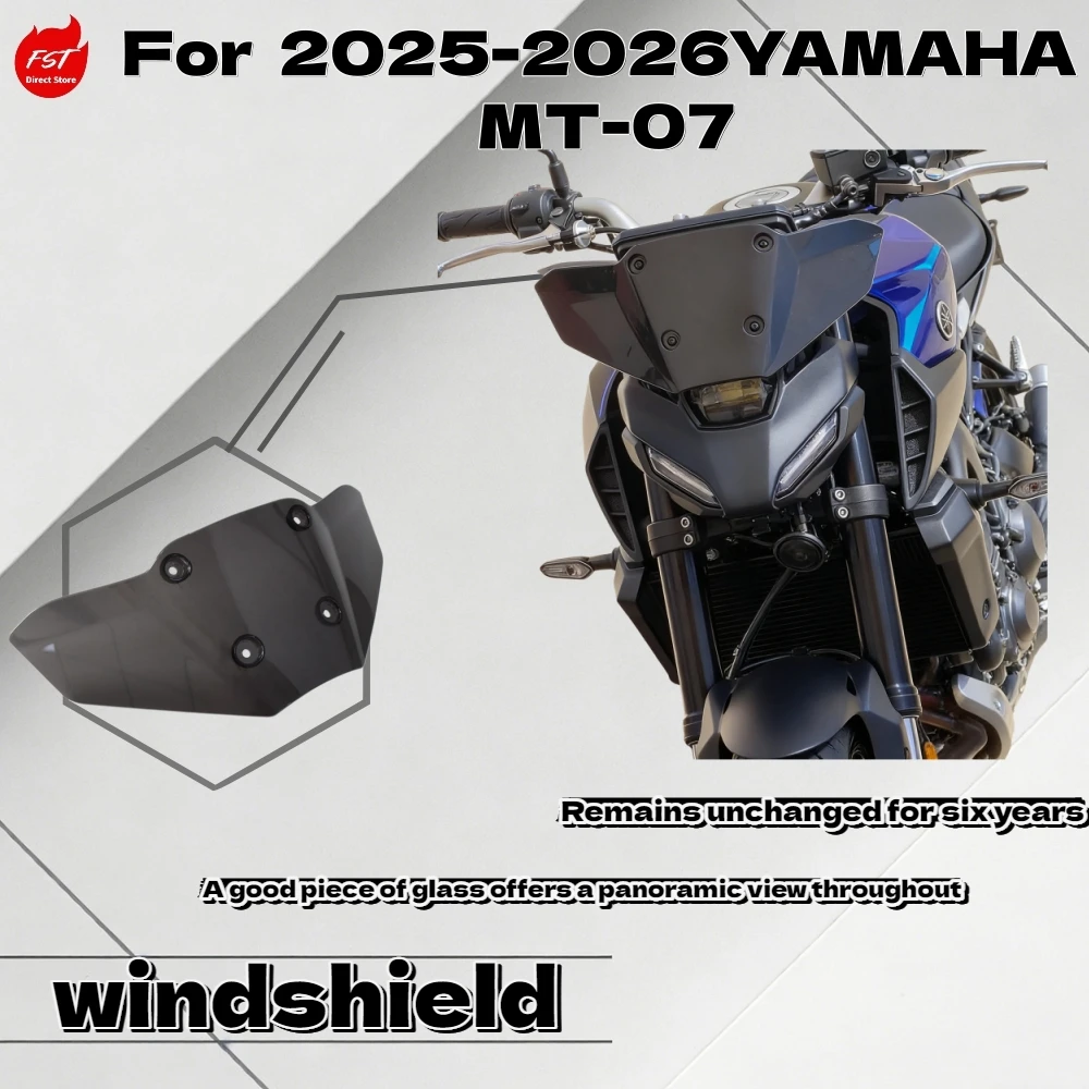 

For Yamaha MT-07 2025-2026 Racing Style Front Windshield Wind Deflector Instrument Fairing Kit