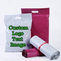 50PCS Thick Blank Tote Express Courier Self-Sealing Bag DIY Logo Portable Plastic Poly Envelope Shoes Box Gifts Mailing Pouches