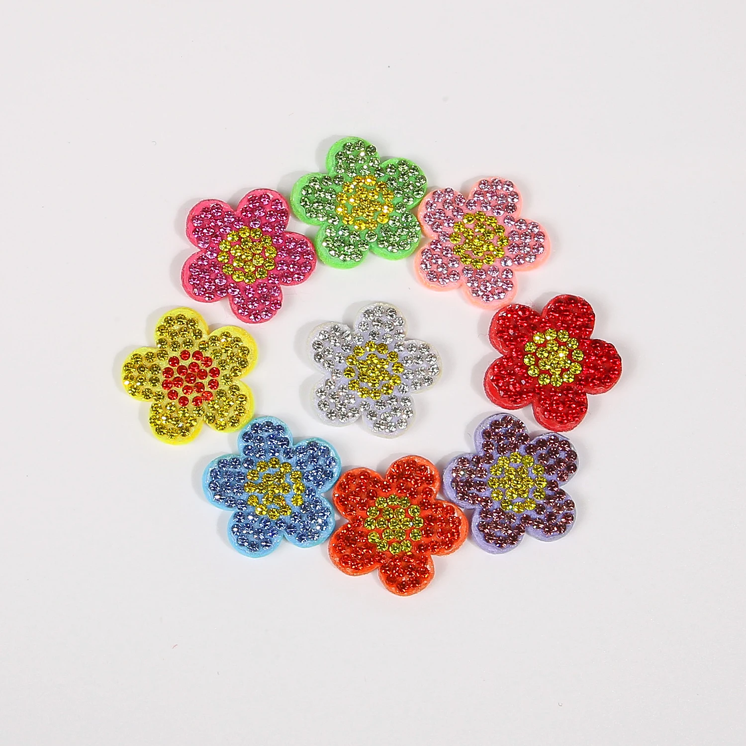 

40pcs Crystal Non Woven Fabric Little Flower Accessories DIY Clothing Handicraft Hair Accessories Decorative