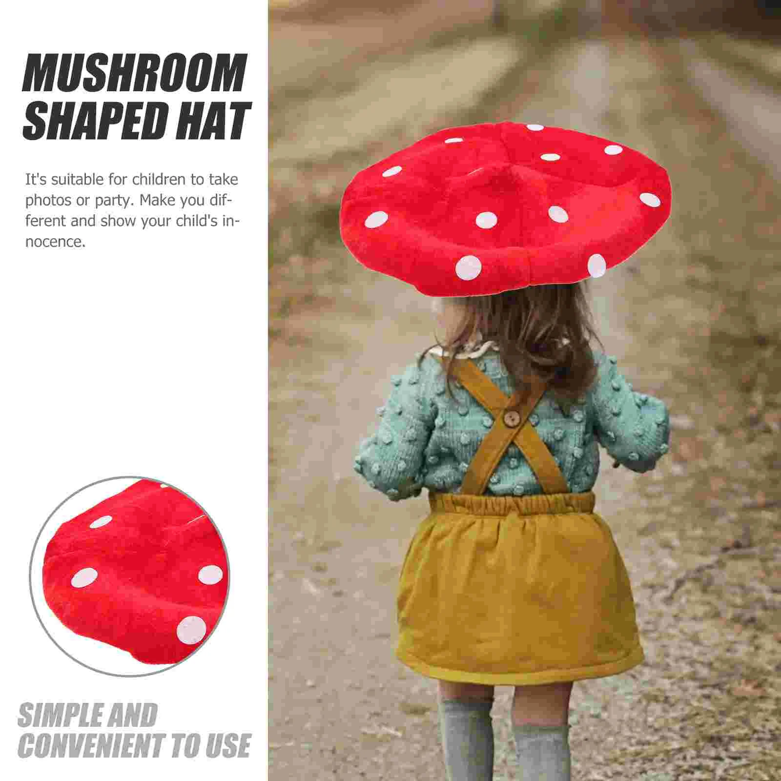 Funny Hats Kids Toys Headbands Mushroom Shaped Costume Toddler Costumes Decorate