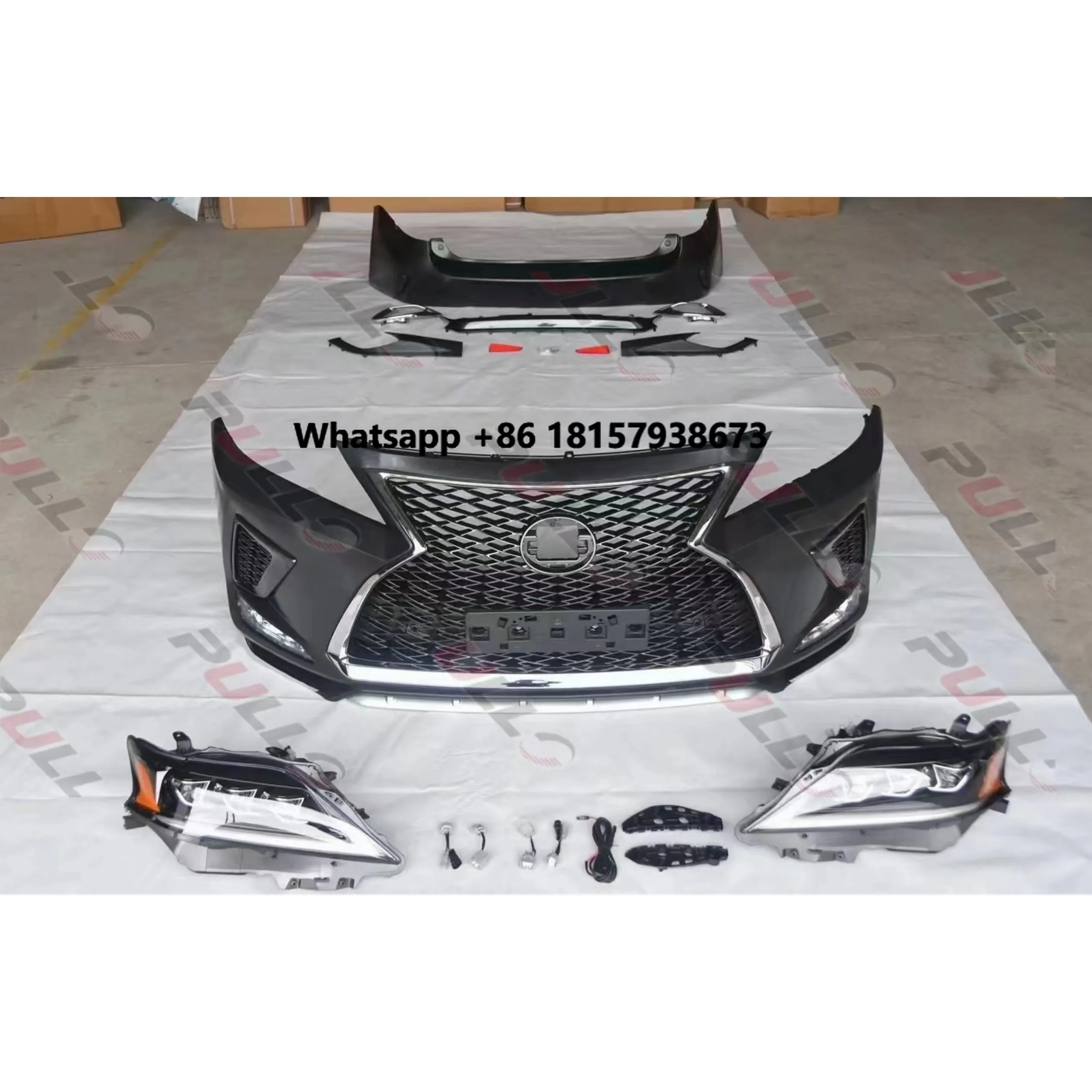 

High Quality BodyKit for Lexus RX 2009-2015 Upgrade to 2021 Model Include Front and Rear Bumper with Grille Auto Lamps Fog Lamps
