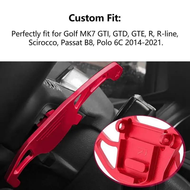 Car Steering Wheel Paddle Shift Extend Extension Shifter Aluminum Accessories For GTIs GOLF R GTD GTE R-line MK7 2014-2021