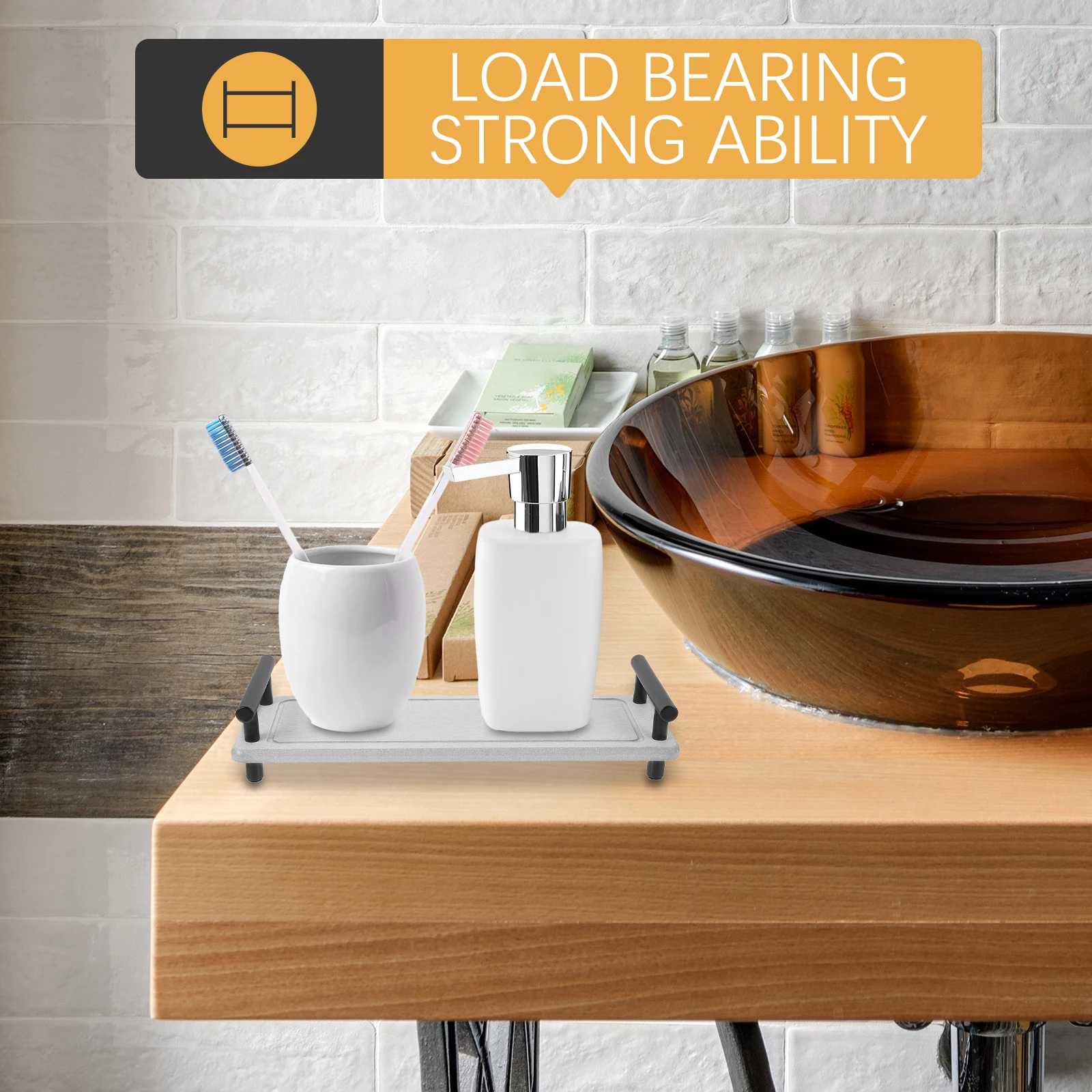 

Kitchen Storage Rack Space-Saving Shelf Organizer Tiered Countertop Rack For Spices Seasoning Stable Bathroom