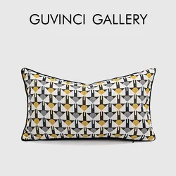 GUVINCI Bohemian Design Throw Pillow Cover Mosaic Tiles Geometric Pattern Jacquard Cushion Case 45x45cm Insta Popular Home Decor