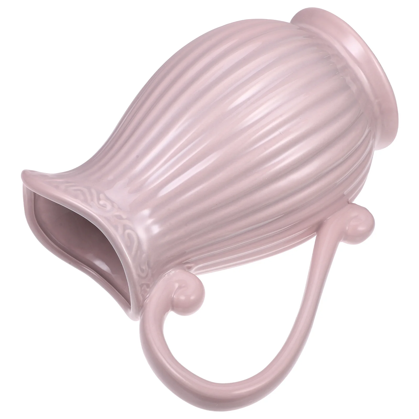 

Ceramic Vase Pink Simple Lovely Decorative Flower Vase for Home Office Dried Flower Display Household Adornment Aromatherapy Spa