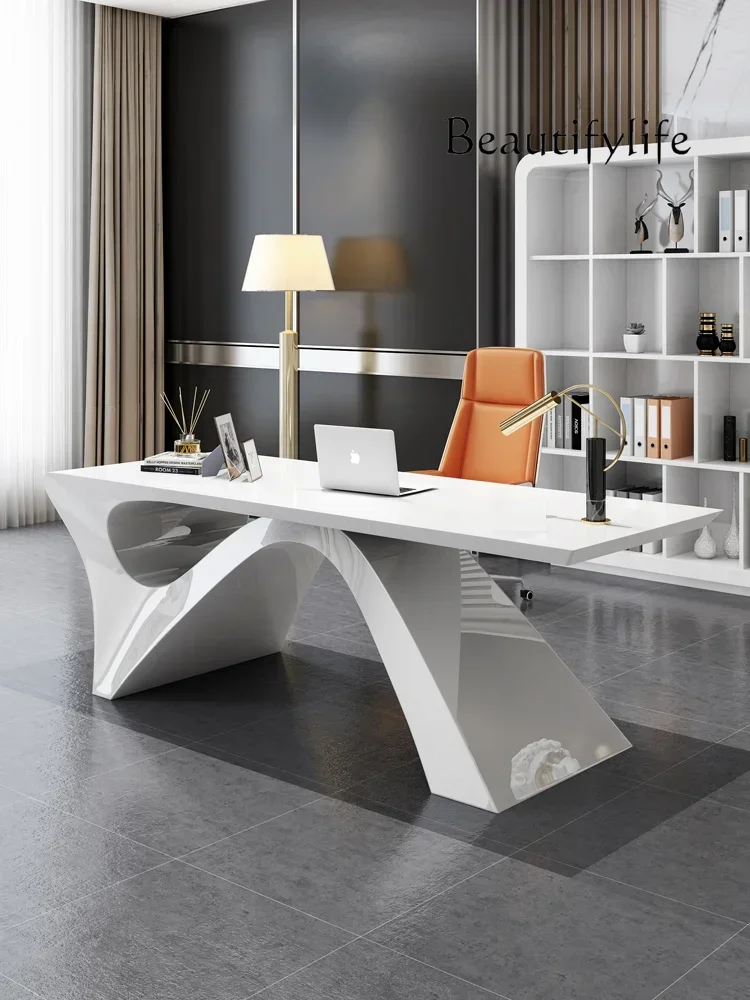 Paint Manager Supervisor Desk Chair Boss Table Simple Modern White Office Consulting Table