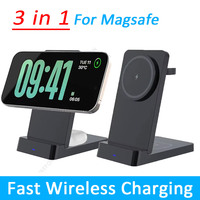 30W Folding Magnetic 3-in-1 Wireless Charger For iPhone 16 15 14 13 12 iWatch 10-2 AirPods 4 Pro3/2 Travel Fast Charging Station