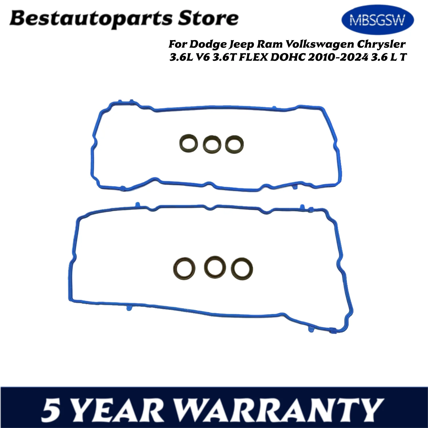 Junta da tampa da válvula de peças de motor automotivo para Dodge Jeep Ram Volkswagen Chrysler 3.6L V6 3.6T FLEX DOHC 2010-2024 3.6 L T