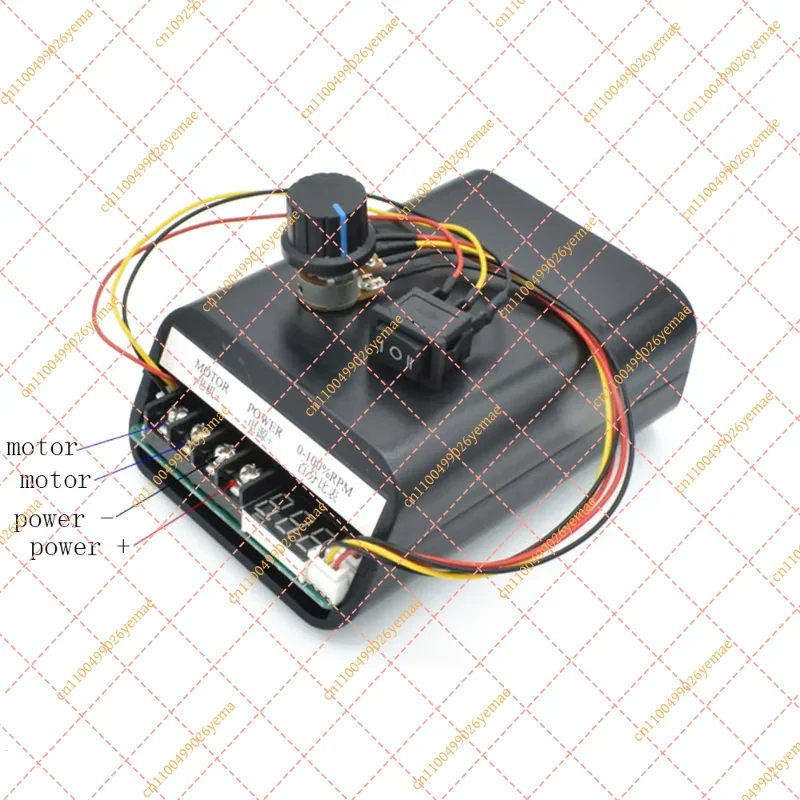 PWM DC Motor Speed Controller 60A 10V-55V CW CCW Digital Display Adjustable Governor