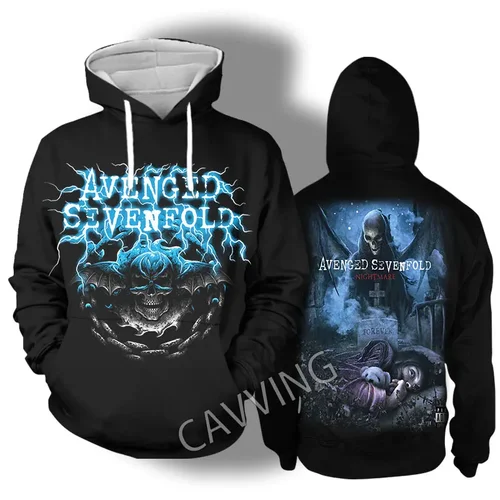 Sudaderas con capucha con estampado 3D de Avenged Sevenfold para hombre y mujer, ropa de moda Harajuku, Tops, 2024