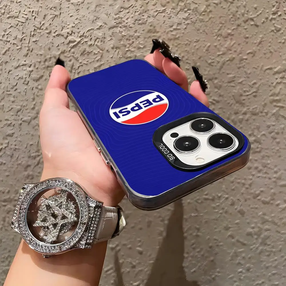 Funda Clásica para Teléfono con Diseño de P-Pepsi Cola para iPhone 17 Pro Max, 15 Pro, 16, 14 Plus, 12, 13 Mini, 11 Pro, Resistente a Impactos, Colorida