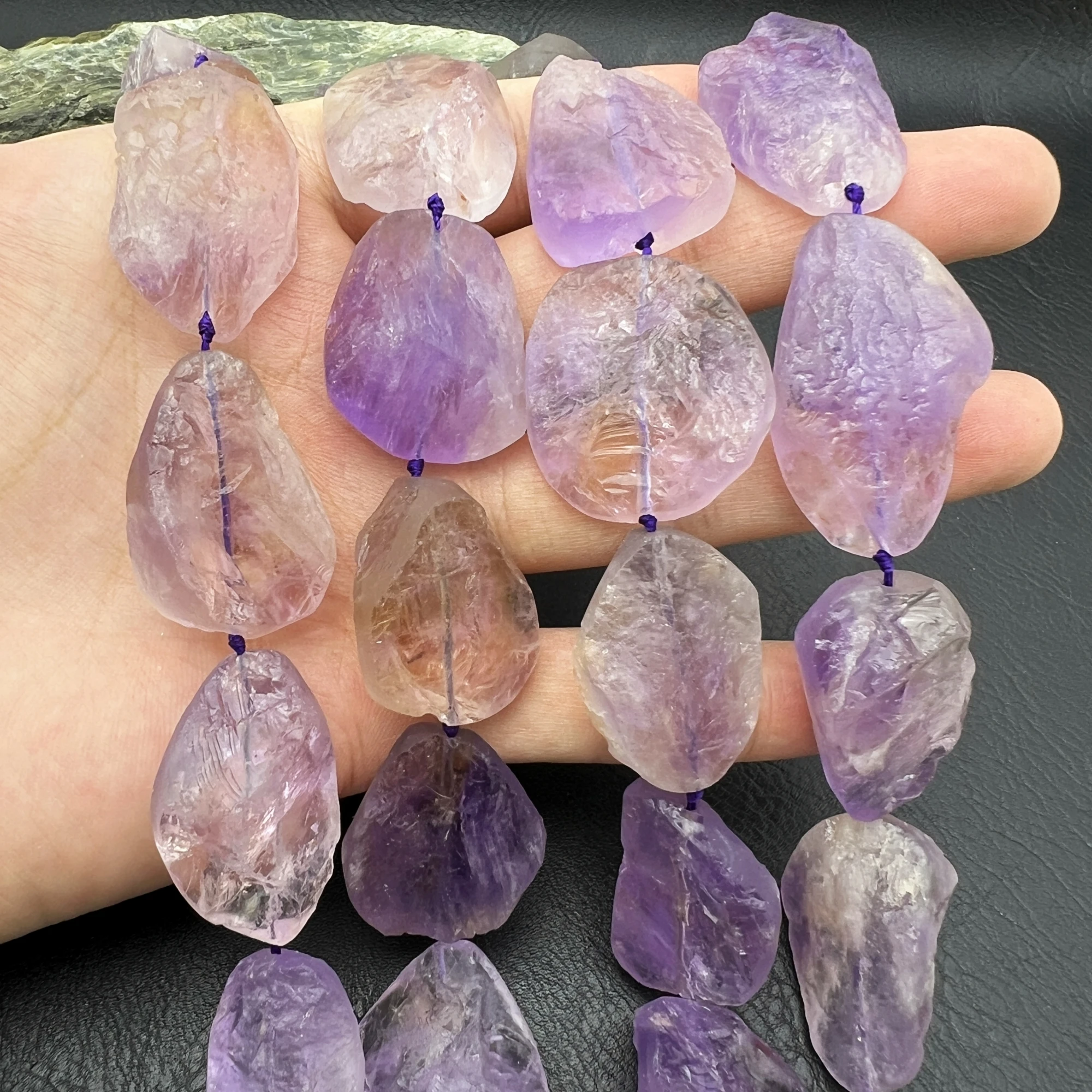 

Large Rough Crystal Quartz Natural Ametrines Amethysts Raw Nugget Beads For DIY Jewelry Making MY240532