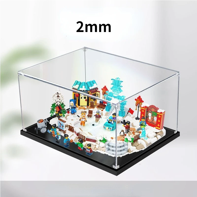 

45 x 30 x 20cm 2mm 3mm Assembly Acrylic Display Box for 80109 Lunar New Year Showcase Blocks Accessories S-grade No Glue