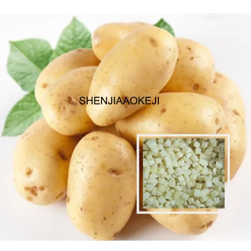 الأجهزة التجارية CHD-100 آلة التكعيب التجارية الفولاذ المقاوم للصدأ قطاعة الخضراوات الخضار دوامة القطاعة 220 فولت 1 قطعة