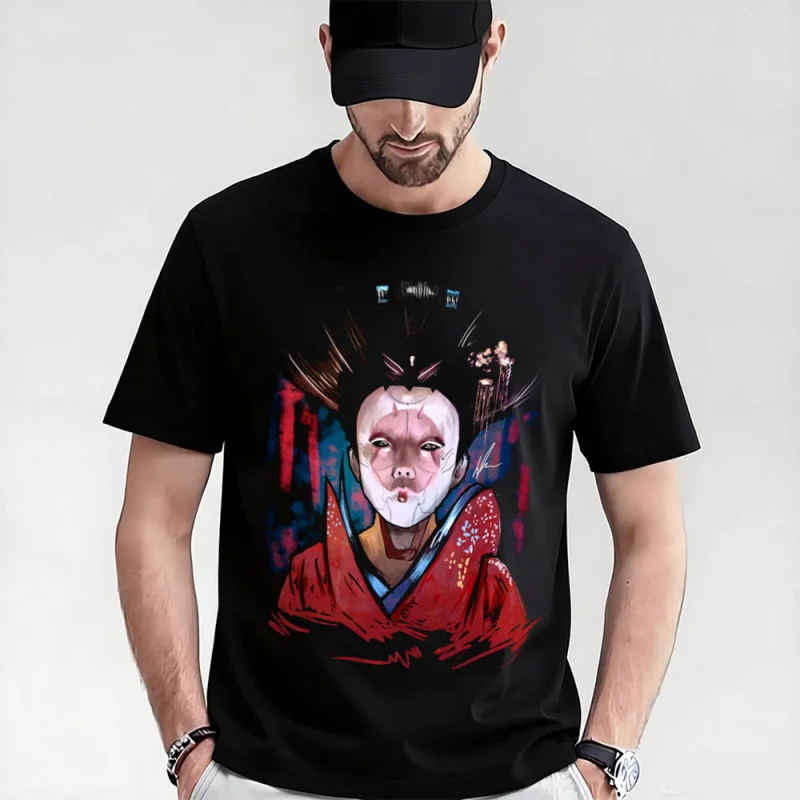 

Ghost in the Shell Geisha Anime T Shirt Cyberpunk Major Motoko Graphic Tee Sci-Fi Aesthetic Y2K clothes Large size Tops