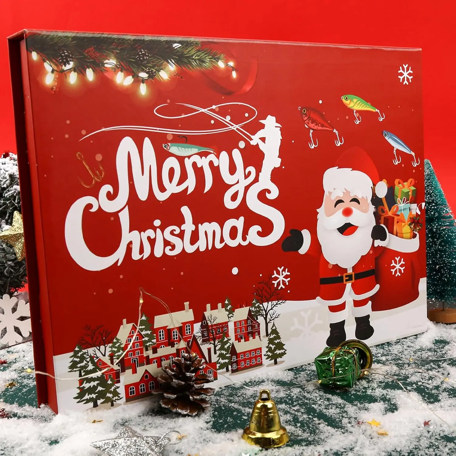 Creative Christmas Arrival Mixed Bait Fishing Lure Set with Minobo Climbing Glitter Soft & Hard Bait Fish Hook Blind Box Set