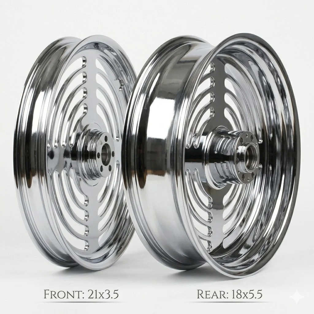 

Кованый диск 21/18 с хромированной отделкой для моделей Touring 2000 года и новее