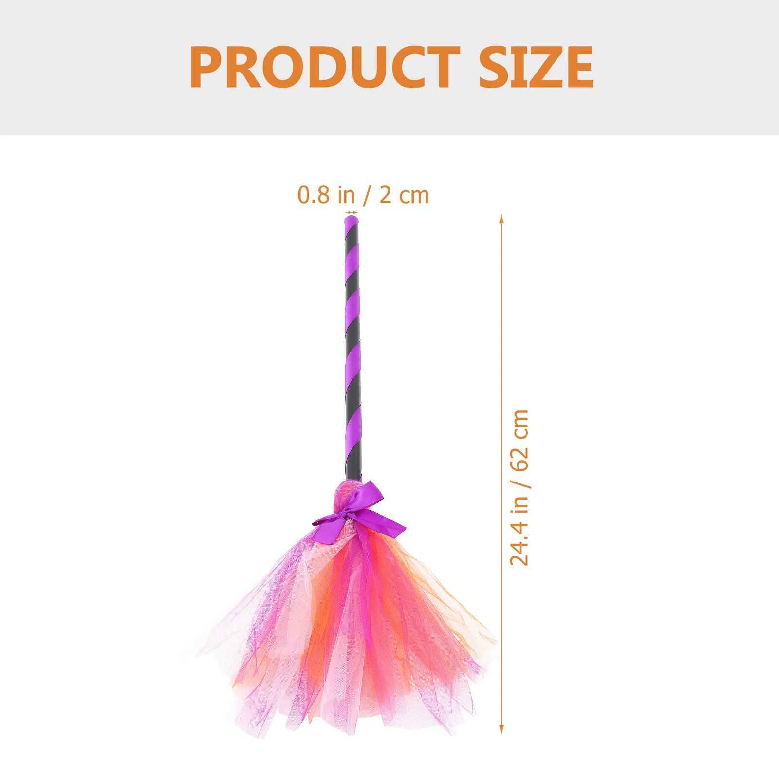 Balai de sorcière pour fête d'Halloween, usage décoratif, accessoire de balai en plastique en fil de qualité supérieure, idéal pour enfants et adultes, fête costumée, carnaval