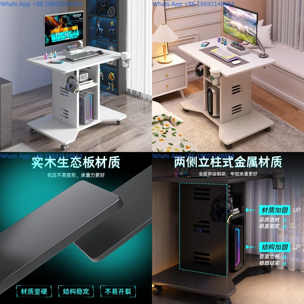 

Compact Gaming Desk for PC Laptop Mobile Workstation Bedroom Side Table Single Person Study Desk