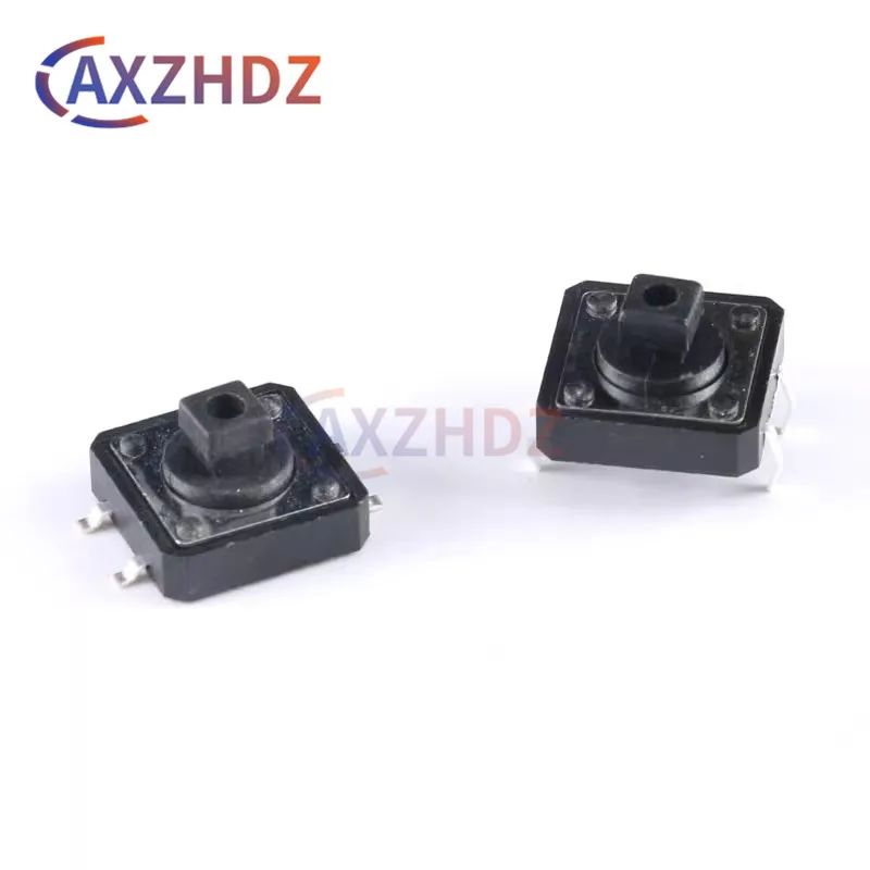 20PCS B3F-4055 12*12*7.3mm Micro Switch 50mA 24VDC DIP SMD 4Pin 12×12×7.3 Black Actile Switches Square Push Button Tact Switch