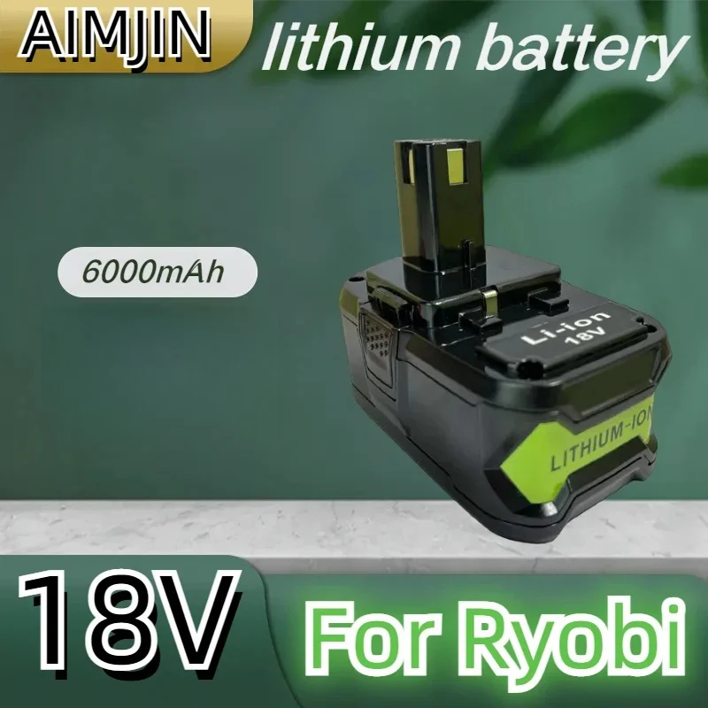 

NEW 6Ah for Ryobi One Plus 18v Battery Li-Ion for P108 P102 P103 P104 P105 P107 P122 PBP005 Ryobi Battery Tool Accessory