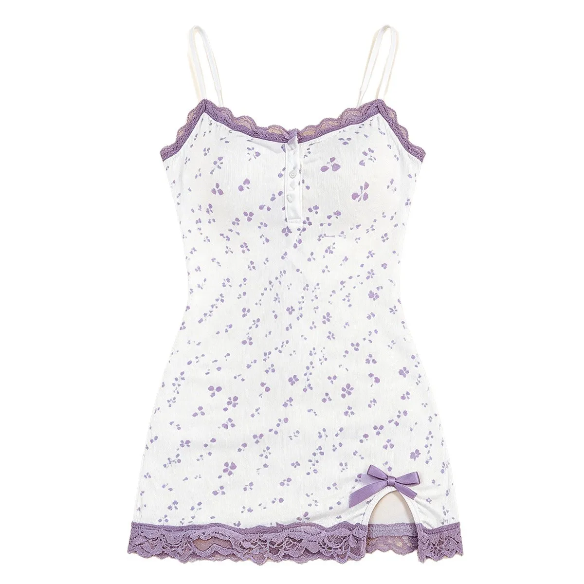 Erotic Lingerie Sexy Sling Floral Print Nightgown Pure Desire Fun Seductive For Women Female Caliente Nightwear Nightwear Set