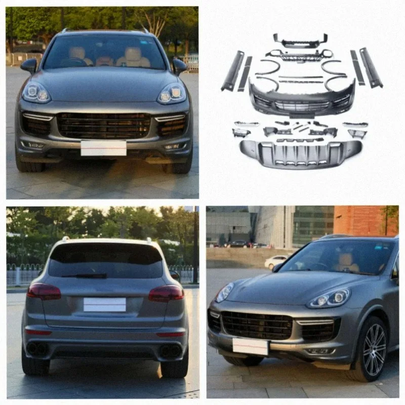 Suitable for 15-17  Cayenne 958.2 Turbo Front Bumper Assembly Including Daytime Running Lights Fog Lights  GTS Surround