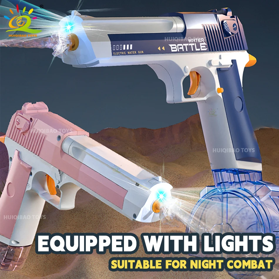 Pistola de agua ligera de combate automática eléctrica Desert Eagle, juguetes de tiro de lucha contra el agua de fantasía para playa al aire libre de verano, regalos para niños