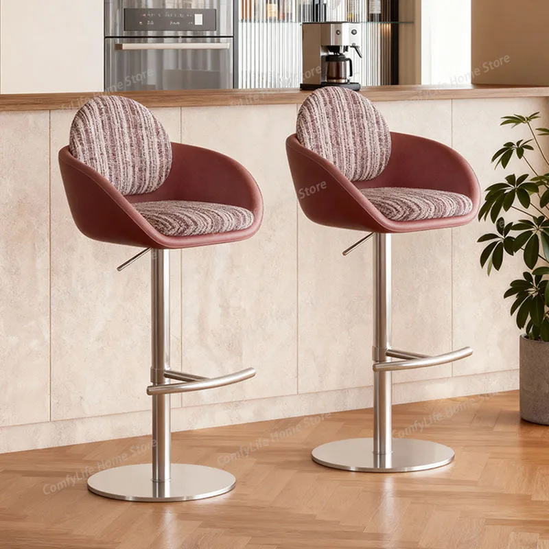 

Relaxing with Back Bar Stools Metal Swivel Accent Reception Desks Kitchen Bar Stools Arm Hairdressing Cadeira Trendy Furniture