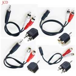 Universal RCA Cable 3.5mm Jack Stereo Audio Cable to 2RCA Socket Female to male to Headphone 3.5 AUX Y Adapter for DVD Amplifi