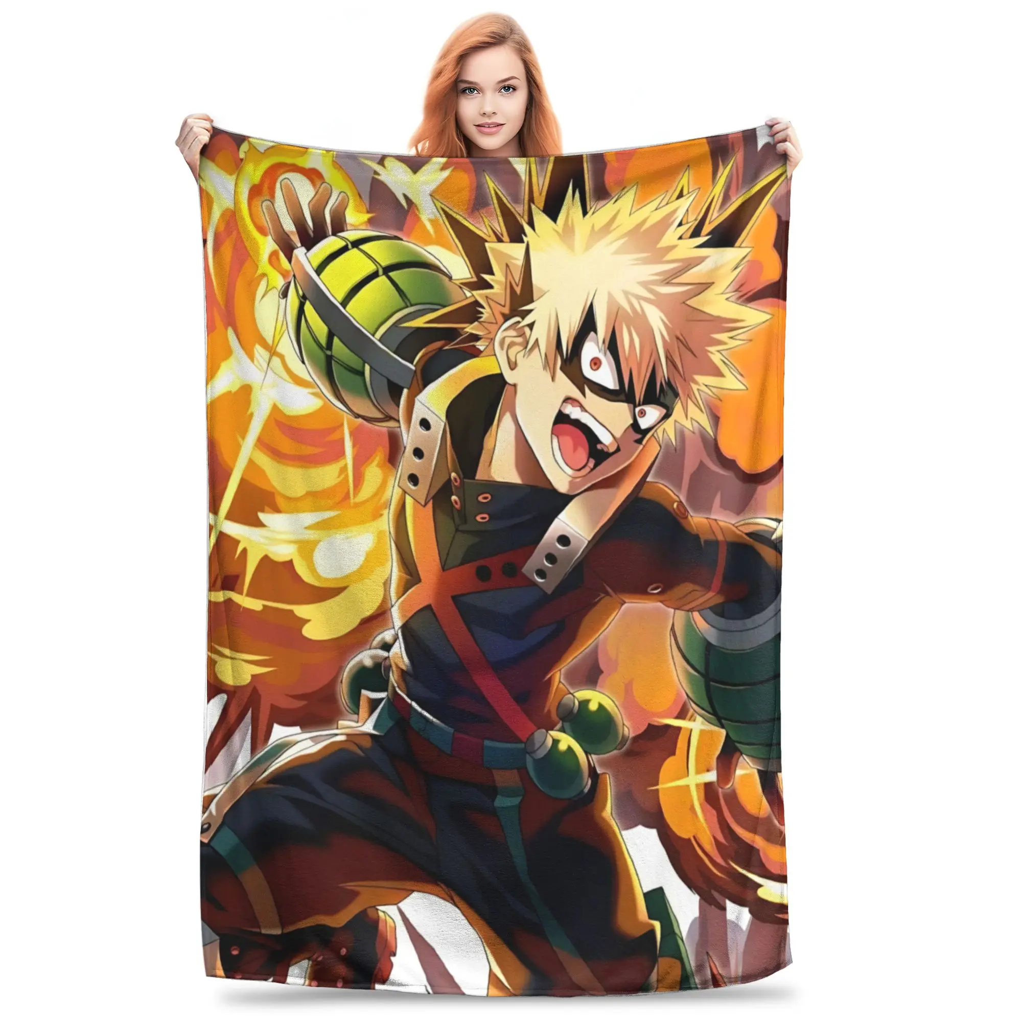 1PC Home Izuku Midoriya  Blanket Throw Super Cosy Plush Living Room Sofa
