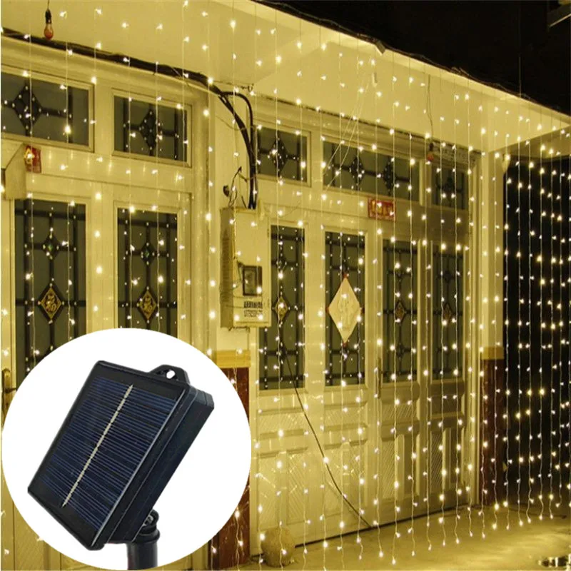 

Garden Garland Holiday Light LED 3M/6M Outdoor Wedding Decor Solar Fairy Curtain String Light Festoon Room Decoration Christmas